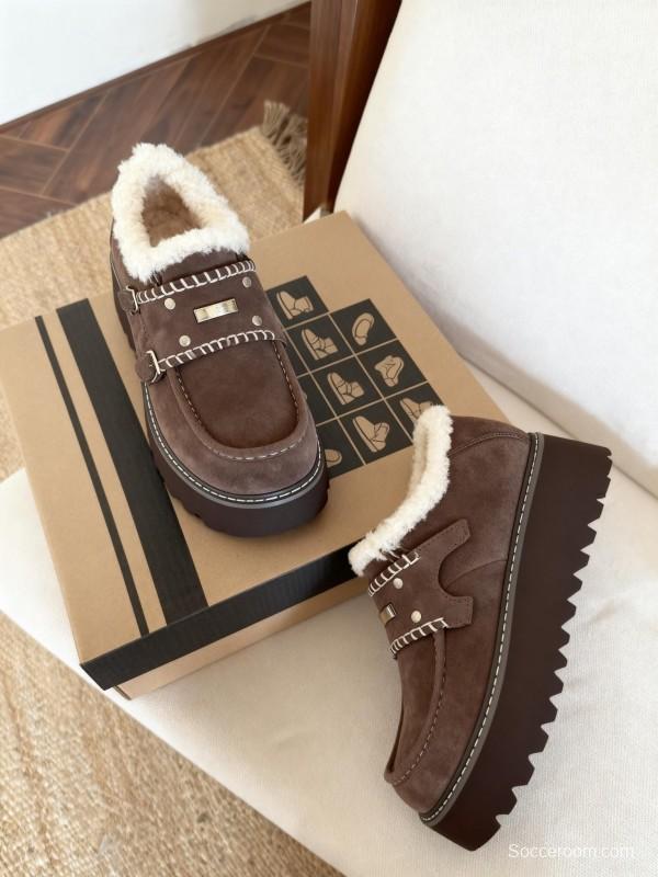 SugarSu Retro Platform Snow Boots with Chunky Sole for Height Increase - KFY00270
