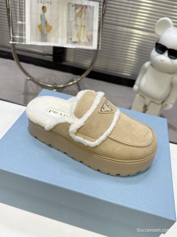 Prada Spring-Summer 2025 Runway Fur Slippers - KFY00280