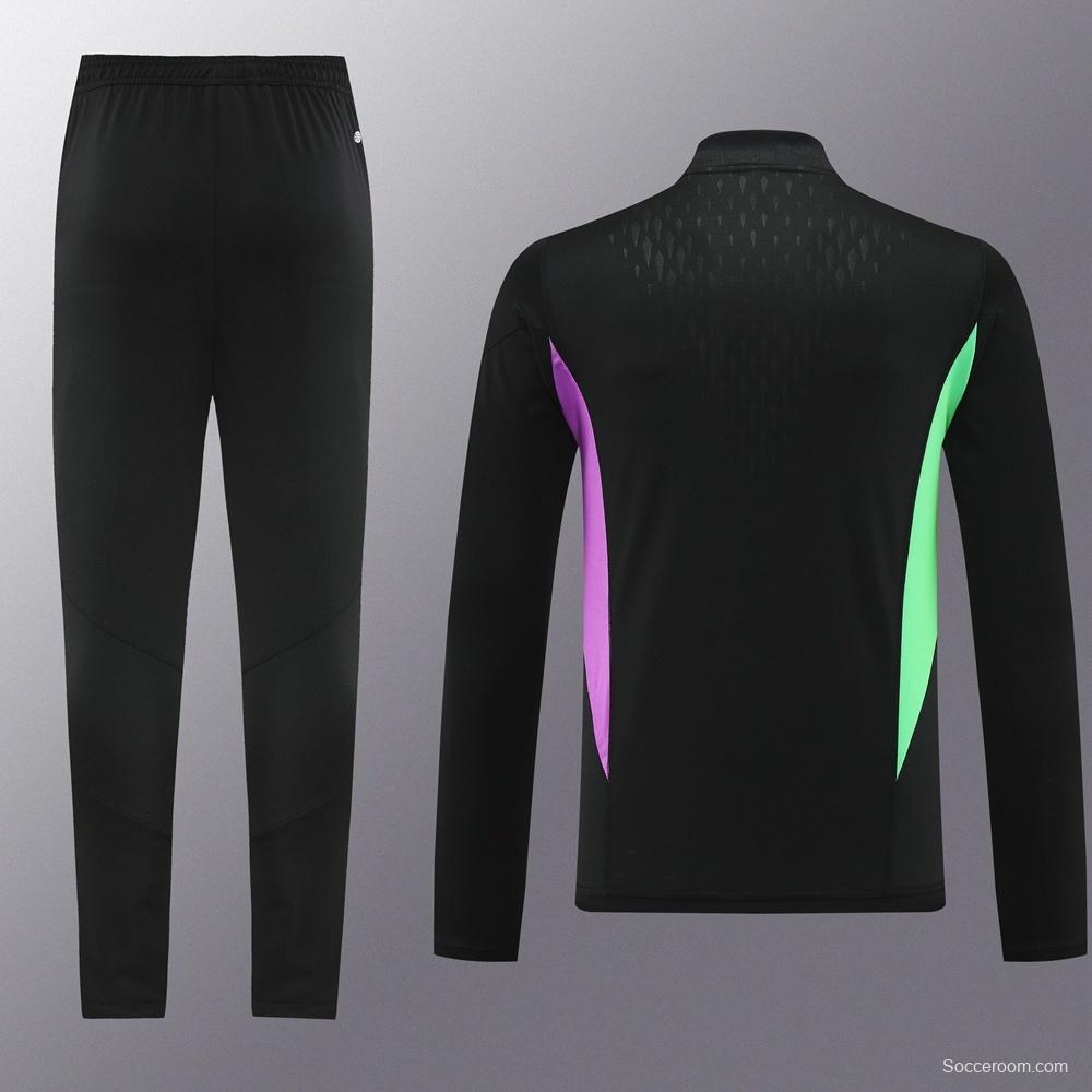 23/24 Bayern Munich Black S-2XL Half Zipper Jacket+Long Pants