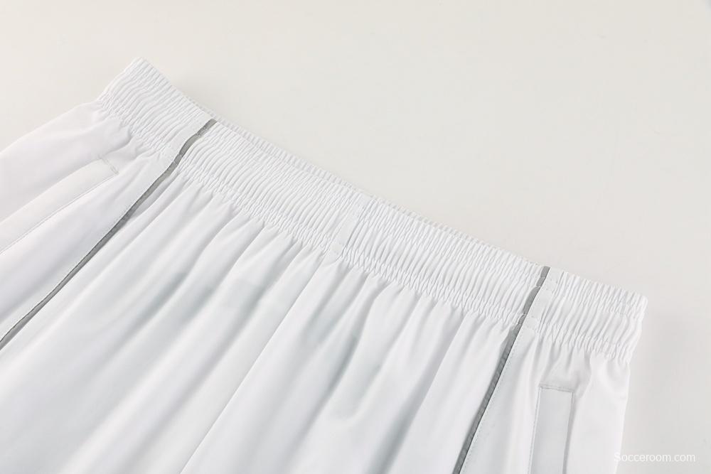 25/26 Real Madrid White Half Zipper Jacket+Long Pants S-3XL