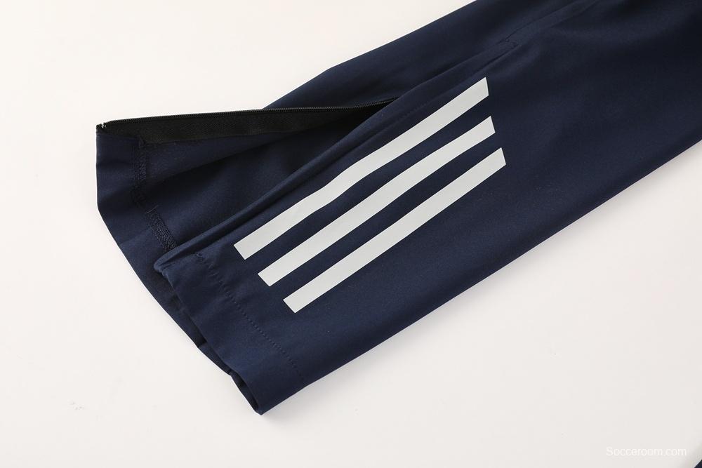 25/26 Arsenal Blue Half Zipper Jacket+Long Pants S-3XL