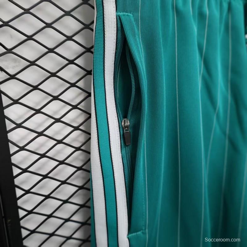 25/26 Liverpool Adidas Original Green with Teal Pinstripes Shorts