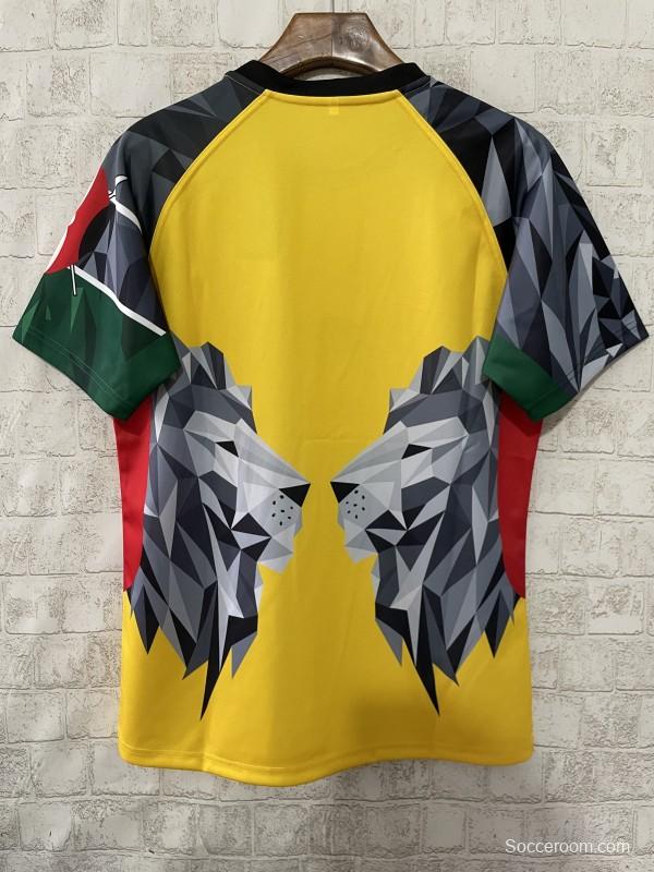2026 Kenya Yellow Geometric Lion Jersey