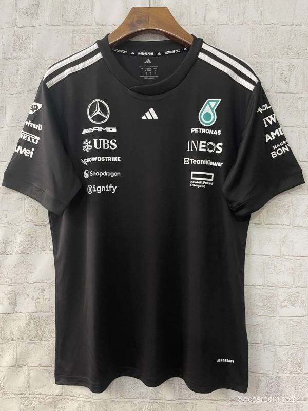 2025 F1 Mercedes-AMG Petronas Team Black Crew T-Shirt