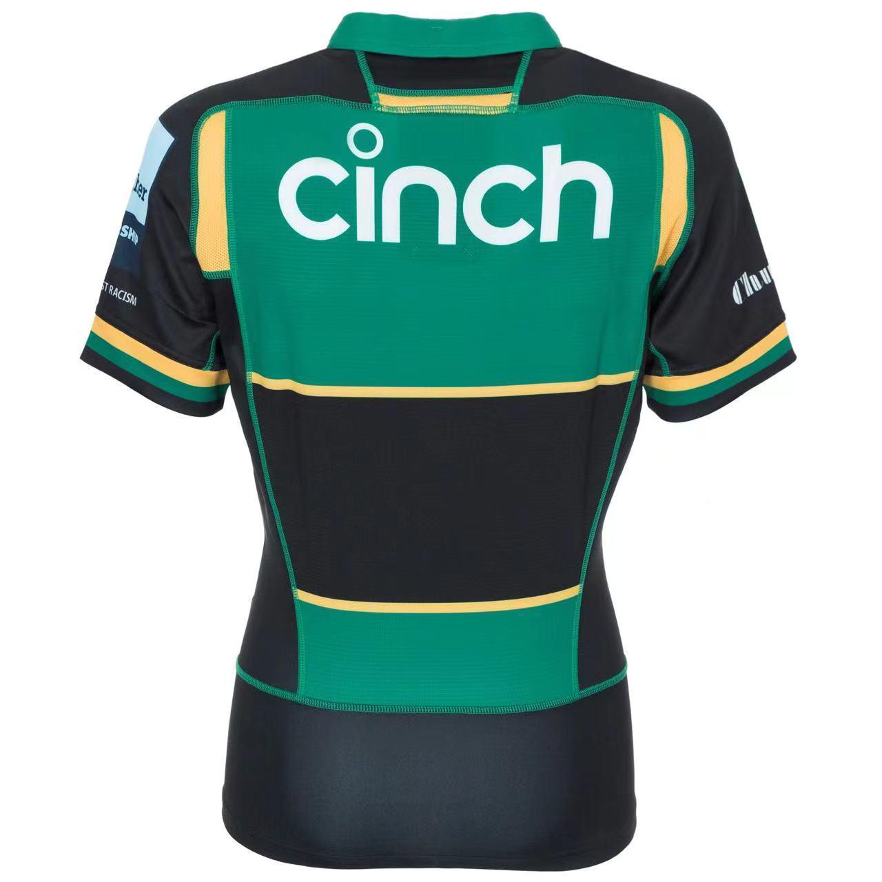 25/26 Northampton Saints Green with Black and Gold Hooped Jersey