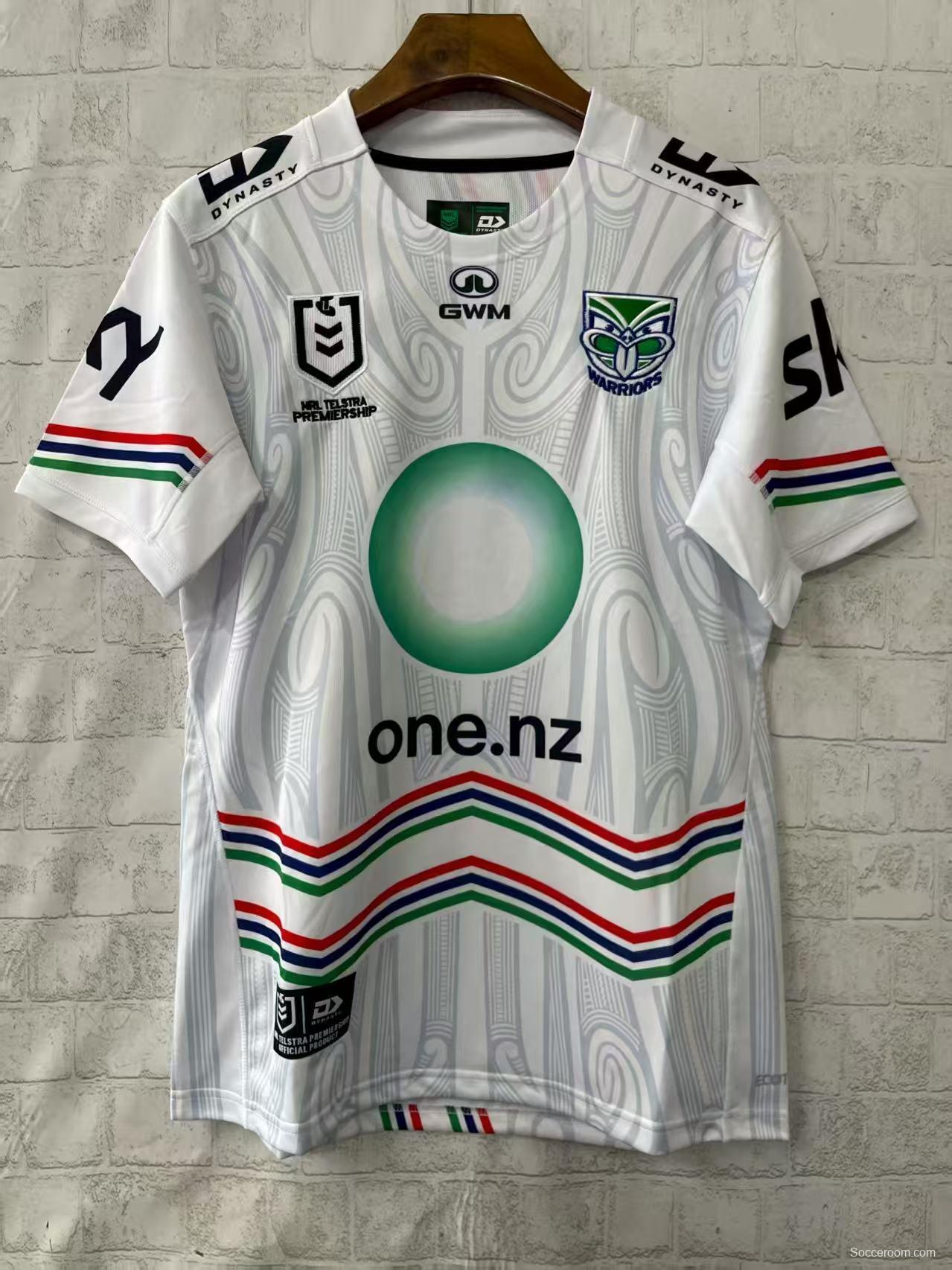 25/26 New Zealand Warriors White with Māori Heritage Jersey