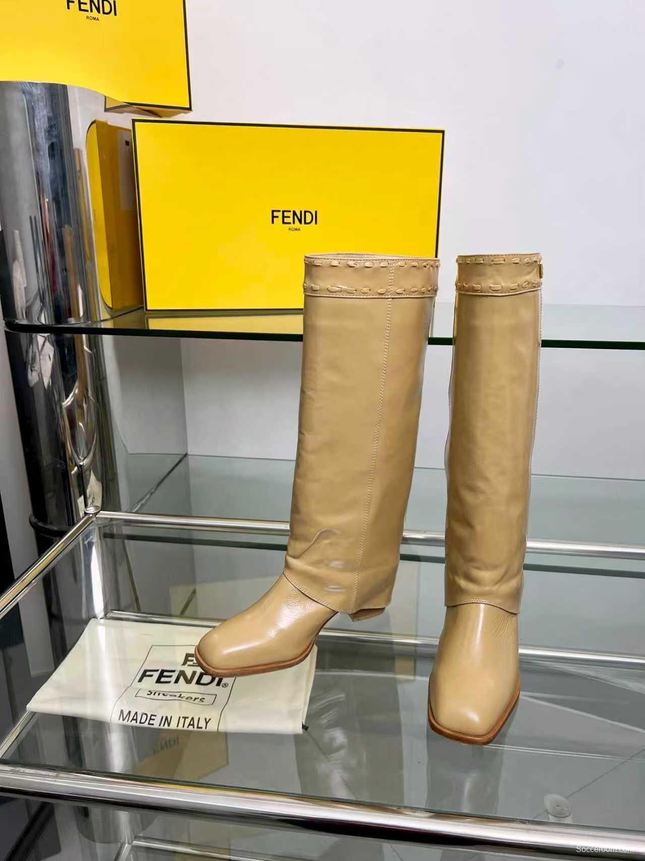 Fendi 2025 SS Wide-Calf Boots with Block Heel - LY00440/LY00510