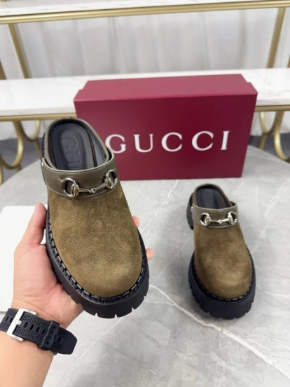 Gucci 2025/SS Double GG Grooved Platform Loafers - KFY00280