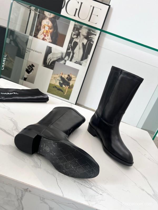 Adidas 2025 SS Western Suede Patchwork Slip-On Riding Boots - LY00350