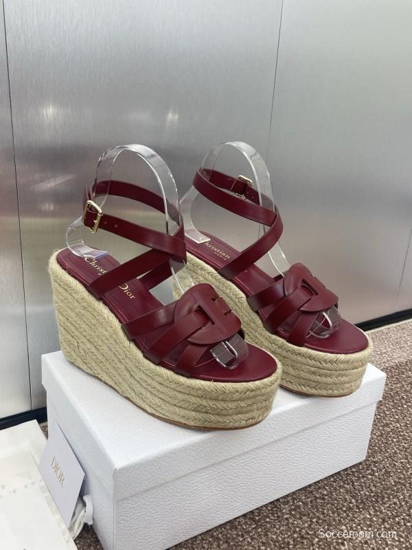 Dior D-Club Jelly Color Hollow Layered Cross Strap Platform High Heel Women Shoes - KFY00290