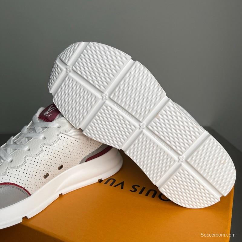 Lv Classic Leather Round Toe Lace-Up Low Top Casual Shoes for Men - YC