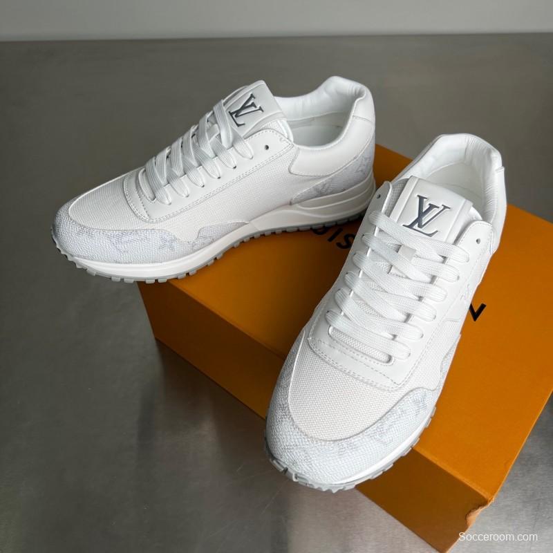 Lv Run Away Calfskin Leather Round Toe Lace-Up Low Top Casual Shoes Men's - YC