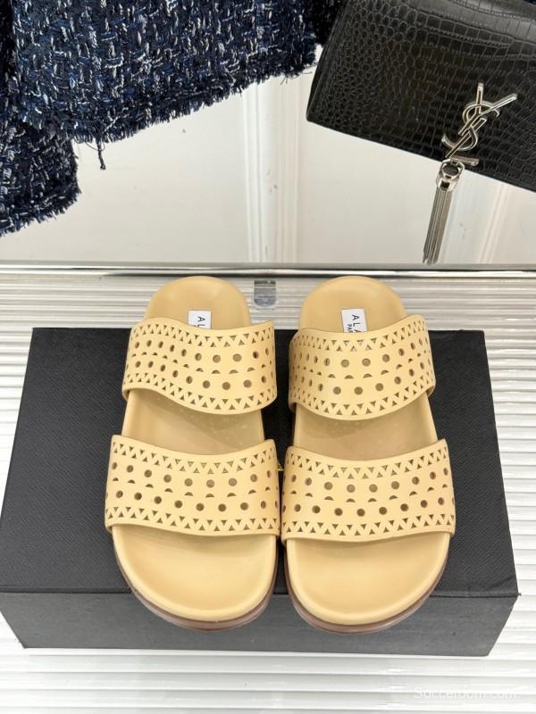 Alaia Spring Summer 2025 Laser Cutout Casual Sandals - KFY00260