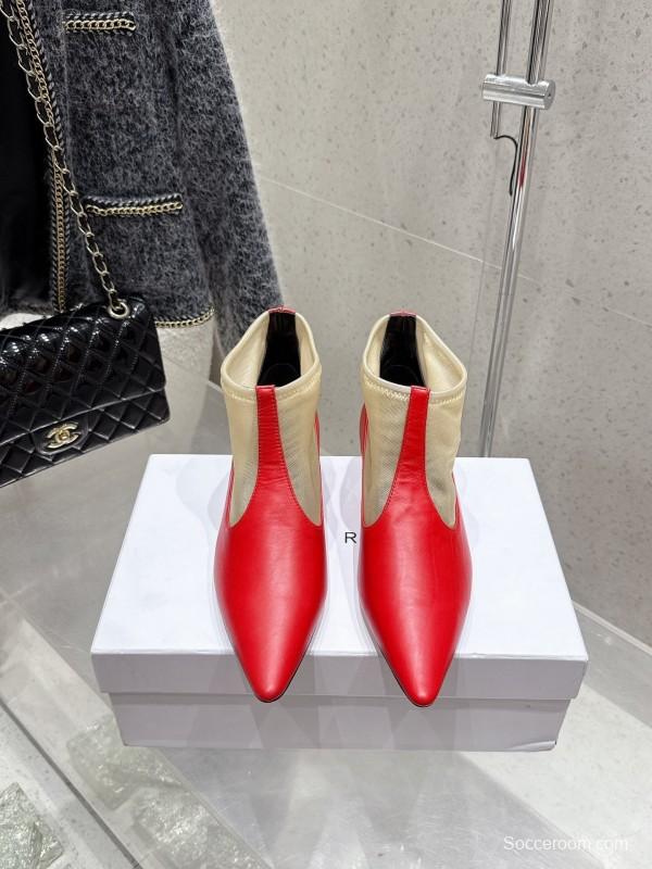 THEROW 2025SS French Retro Minimalist Style Mesh Kitten Heel Sandals - KFY00320