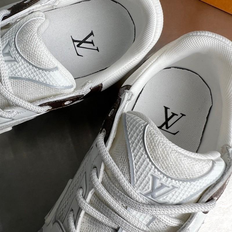 L v Olympia Round Toe Lace-Up Low Top Casual Lifestyle Shoes - YC