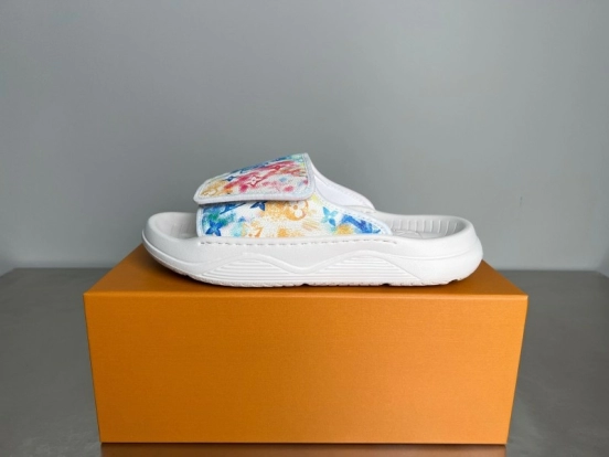 Louis Vuitton Miami Mule Slip-On Sandals with Velcro Strap - YC