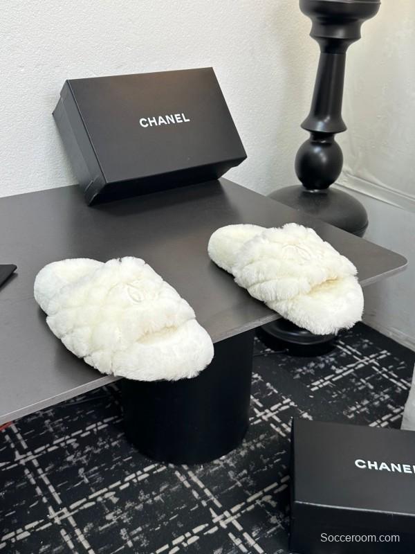 Chanel 2025SS Fashion Fur Slippers - LY00250