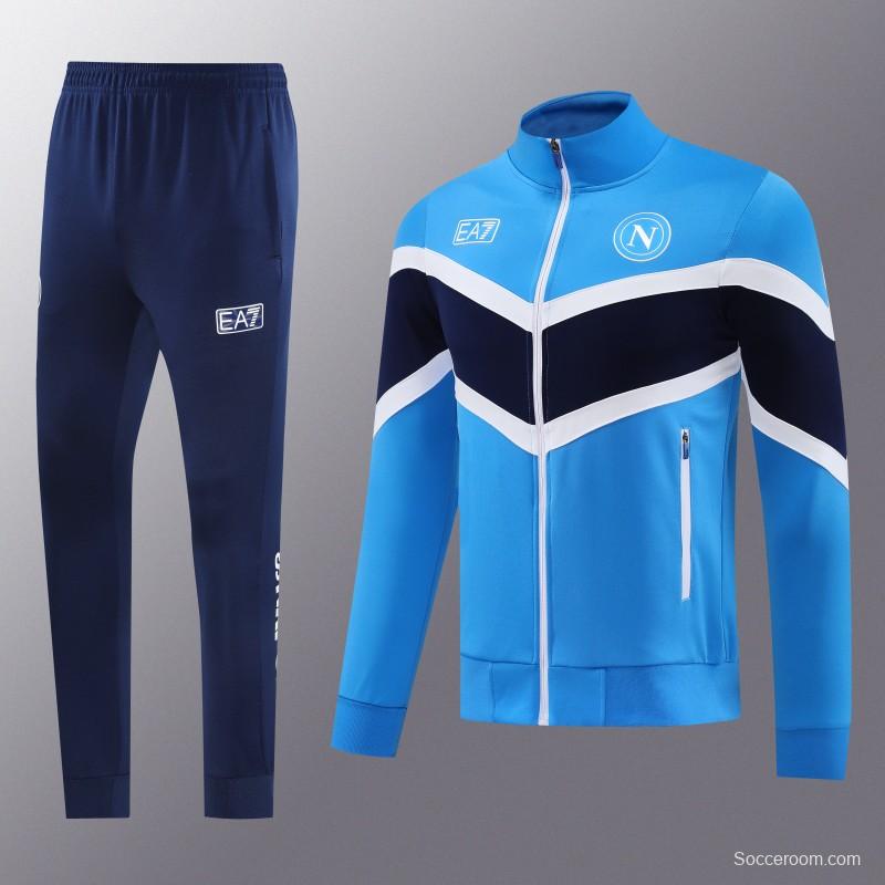 25/26 Napoli Blue/Black Full Zipper Jacket+Long Pants
