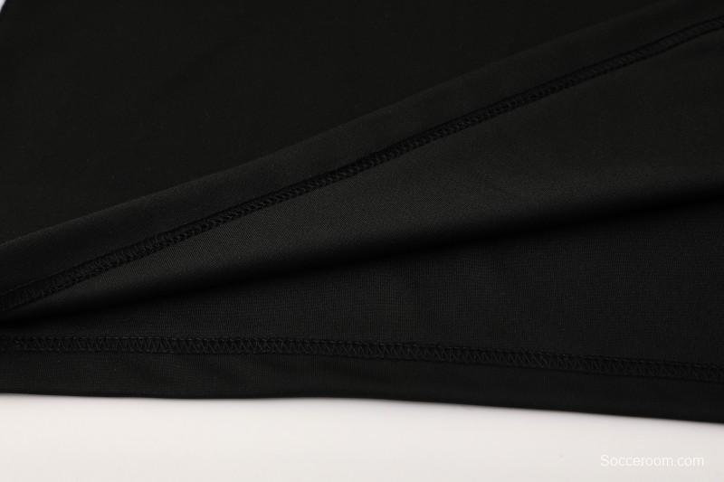 25/26  Adidas Black Full zipper Jacket Tracksuit+ long pants