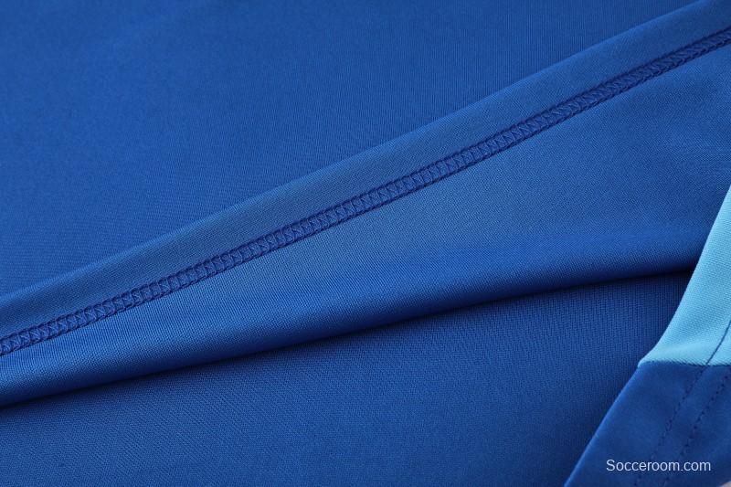 25/26  Adidas Royal Blue/Sky Blue Full zipper Jacket Tracksuit+ long pants