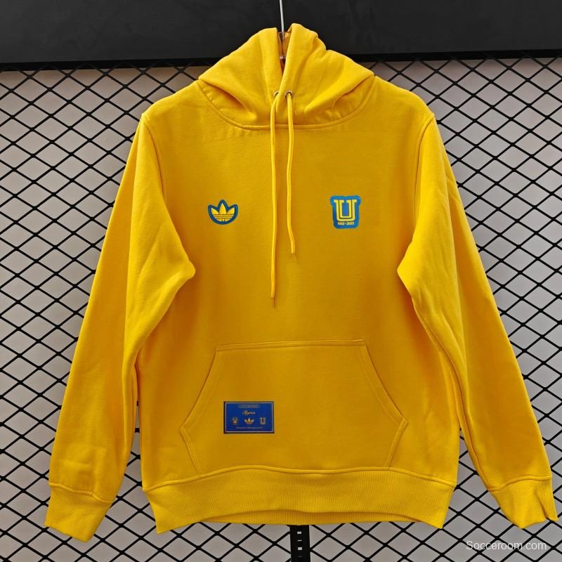 25/26 Tigres UANL Embroidered Logo Hoodie 9 Colors