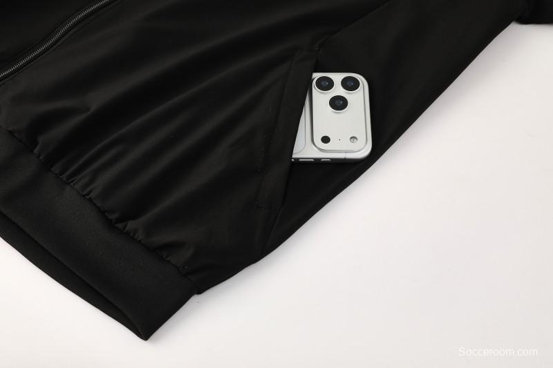 2026 Germany Black Full Windbreaker + Long Pants