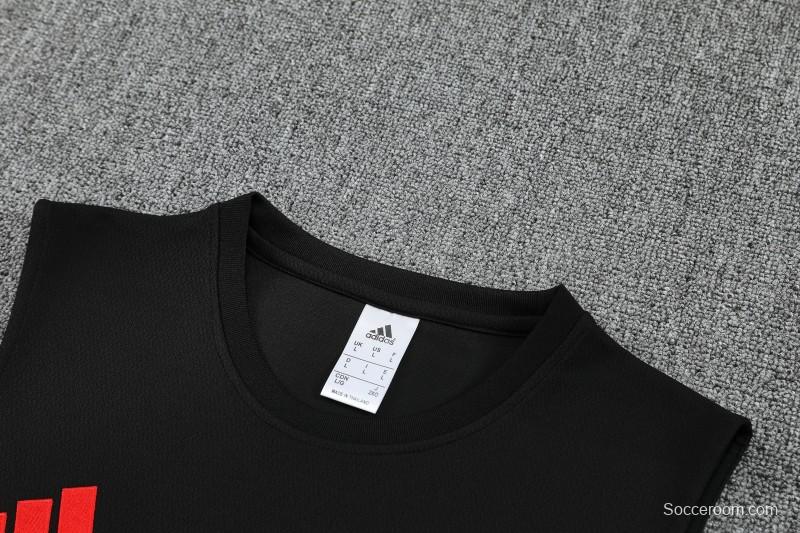 26/27 Liverpool Black Sleeveless Training Vest +Shorts Set