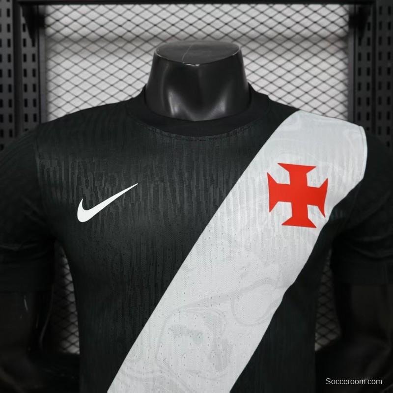 Player Version 26/27 Vasco da Gama Home Black with White Diagonal Sash Jersey