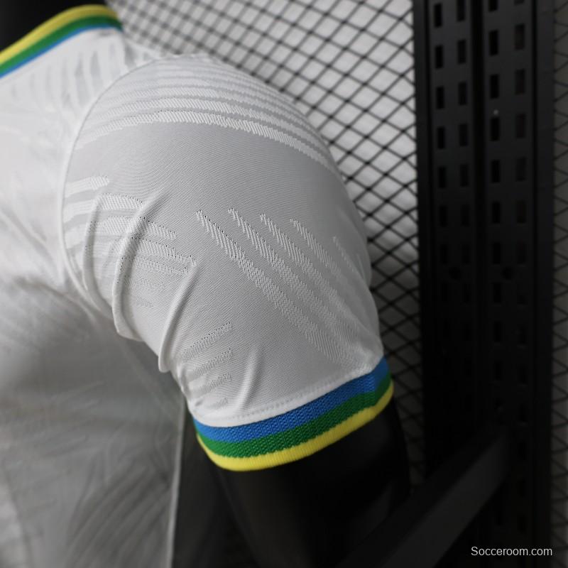 Player Version 2026 Brazil White with Palm Leaf Pattern Special Edition Jersey