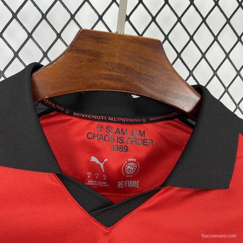 25/26 AC Milan x Slam Jam Limited Edition Long Sleeve Red Forth Jersey