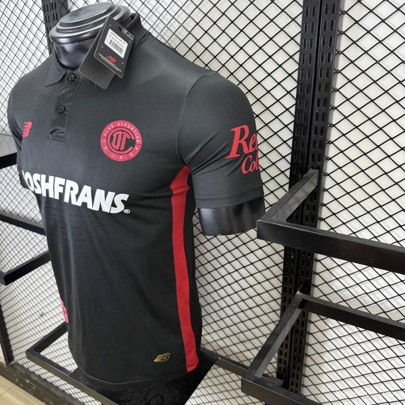 Player Version 25/26 Deportivo Toluca FC Black Jersey with Polo Collar
