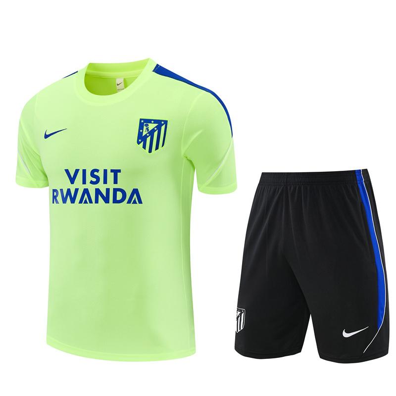 2026 Atletico Madrid Fluorescent Green Short Sleeve+Soccer Shorts