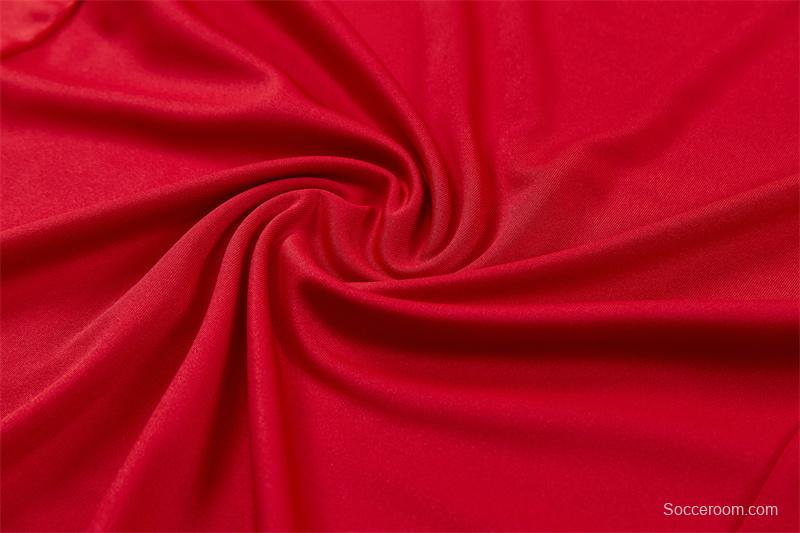 2026 Spain Red Half Zipper Jacket Tracksuit + Long Pants