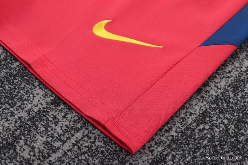 Retro Kids 10/11 Barcelona Red Blue Home Long Sleeve Jersey