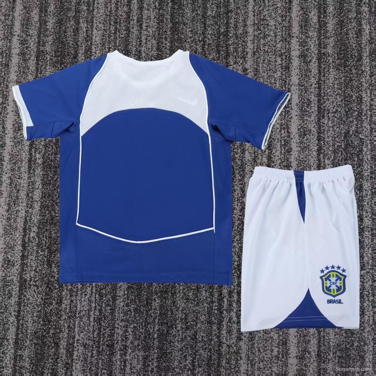 Retro 2004 Kids Brazil Away Jersey