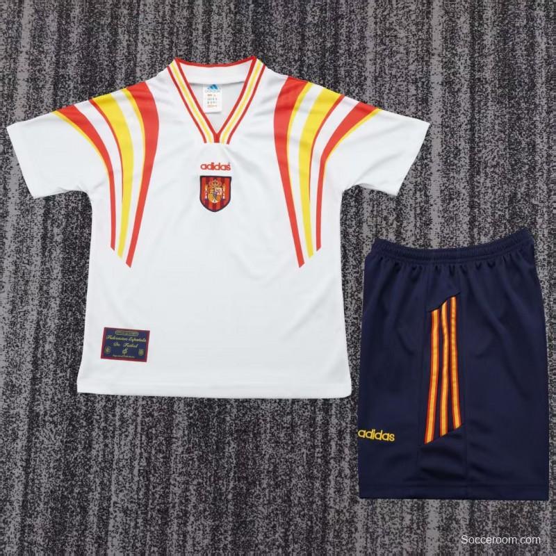 Retro 1996 Kids Spain Third WhiteJersey
