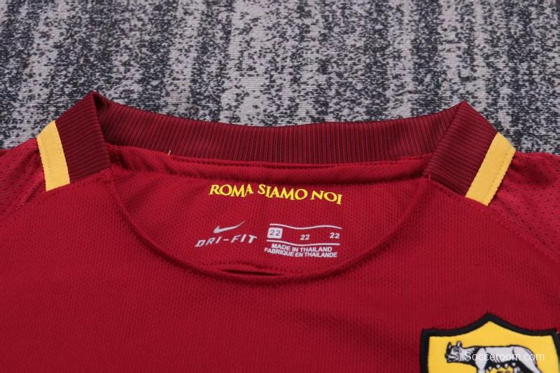 Retro 17/18 Kids AS Roma Home Jersey