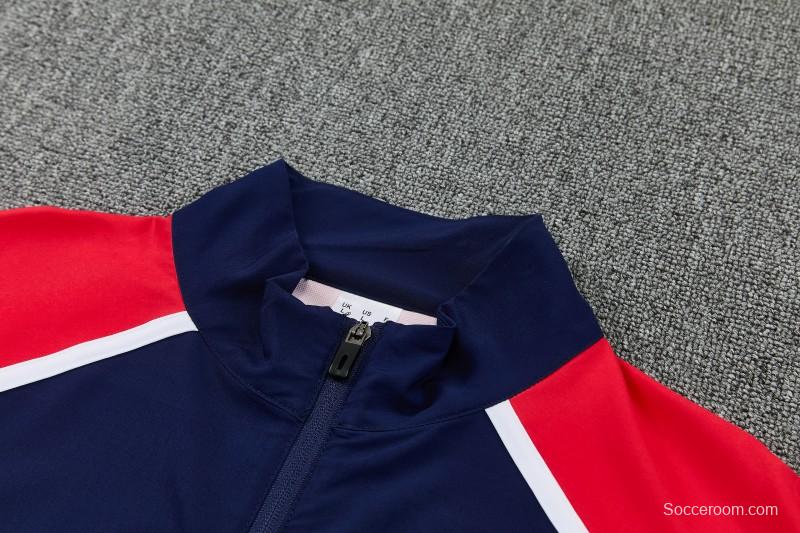 2026 England Navy Blue  Full Zipper Jacket Tracksuit + Long Pants