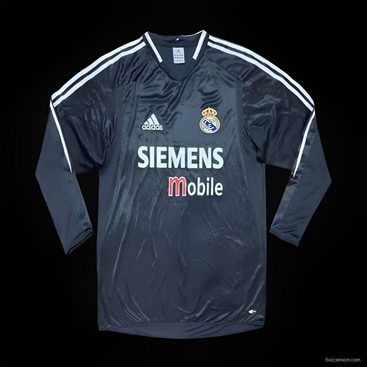 Retro 04/05 Real Madrid Third Black Long Sleeve Jersey