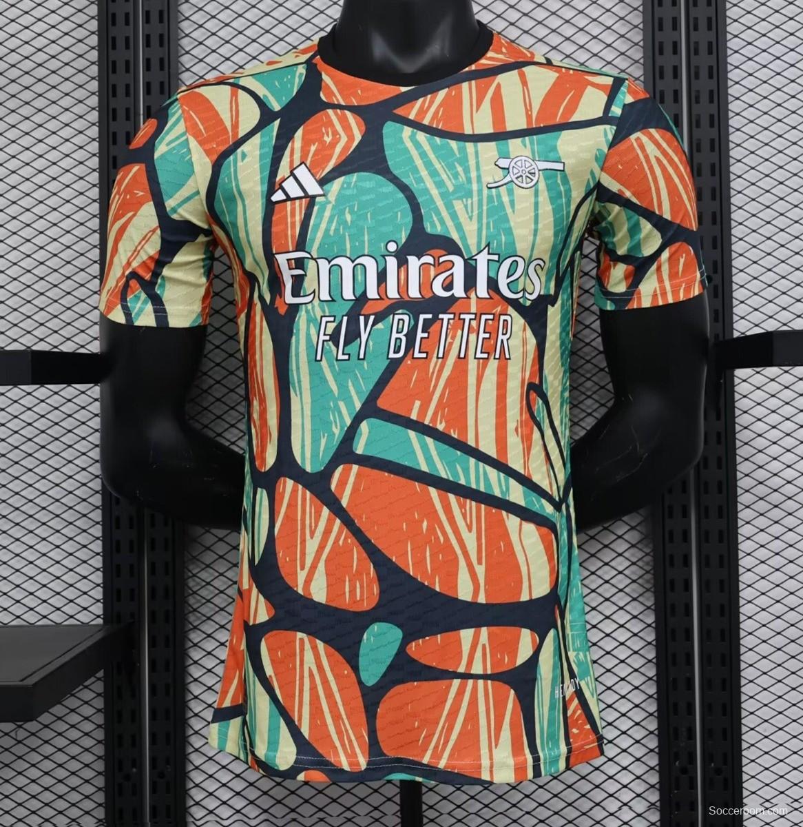 Player Version 24/25 Arsenal Pre-match Mixed Color Special Jersey
