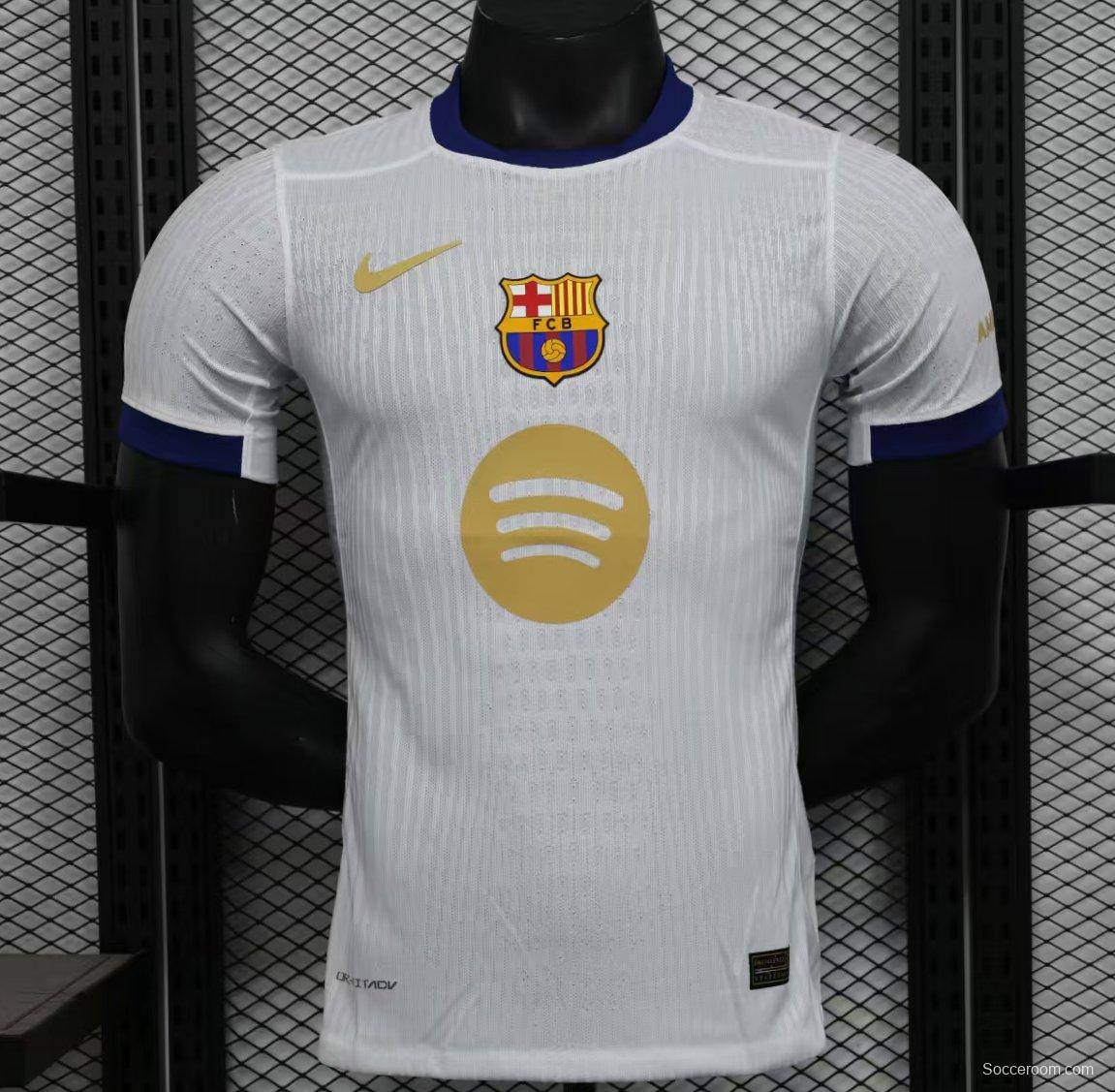 Player Version 24/25 Barcelona 125Th White Special Jersey