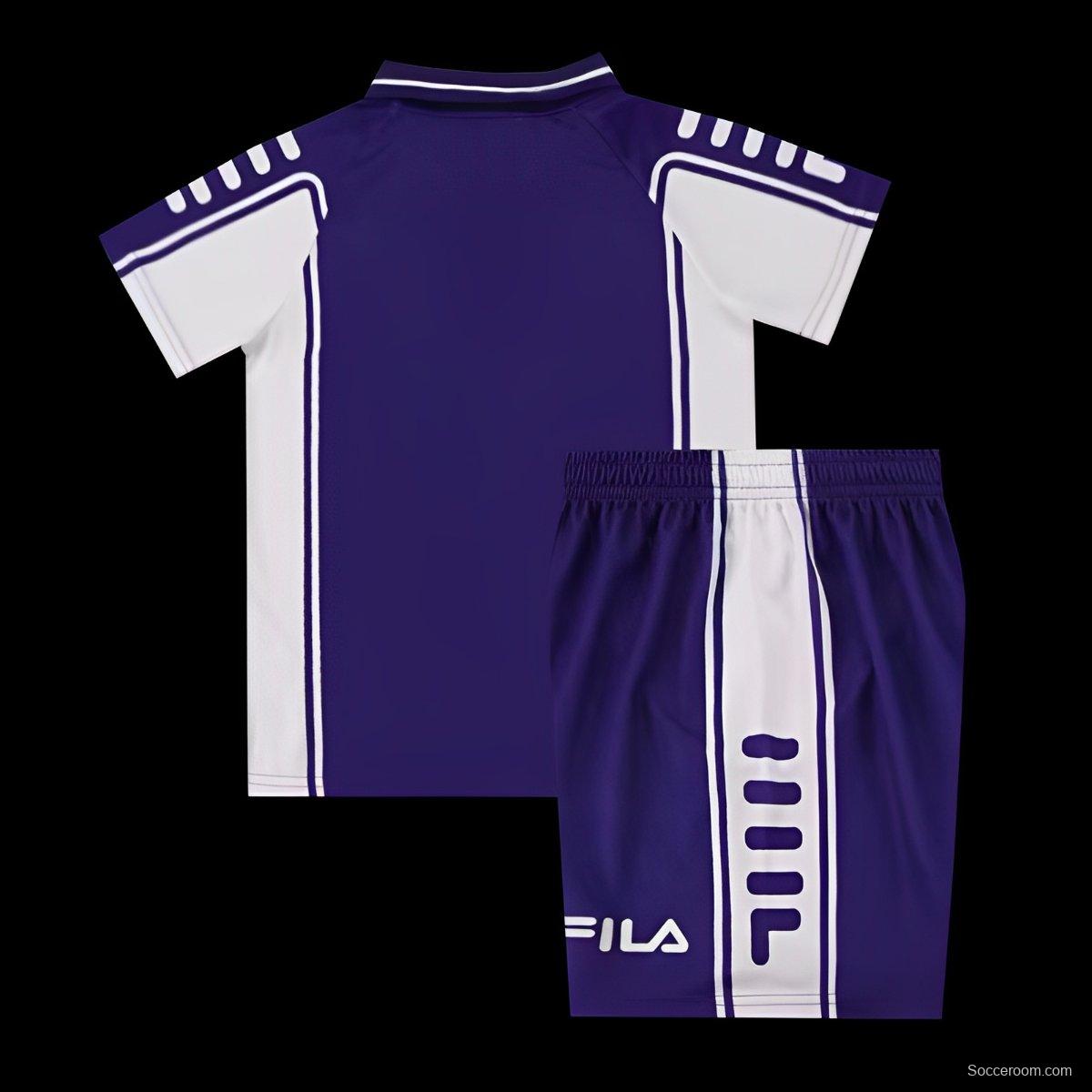 Retro Kids 99/00 Fiorentina Home Soccer Jersey