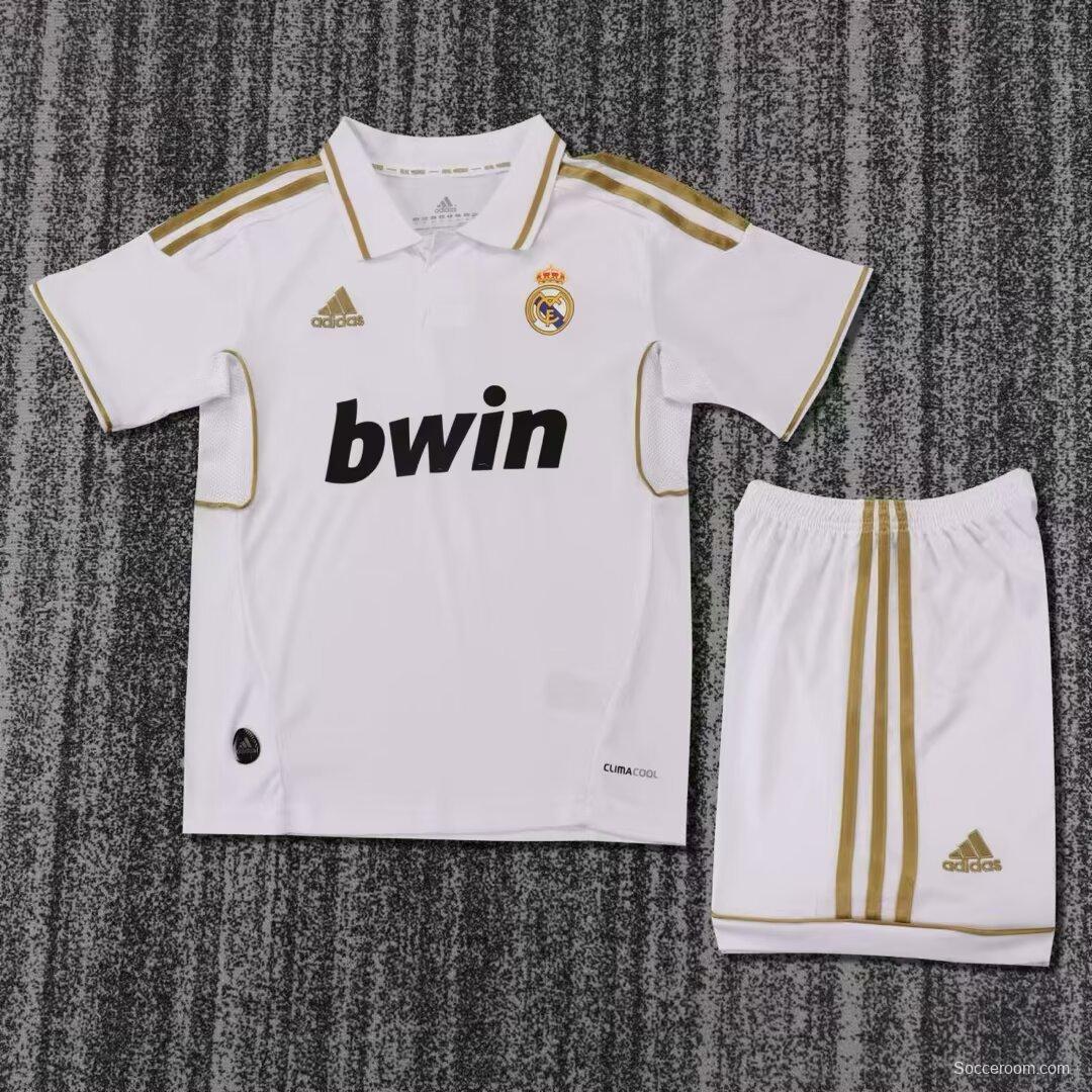 Retro Kids 11/12 Real Madrid Home Jersey