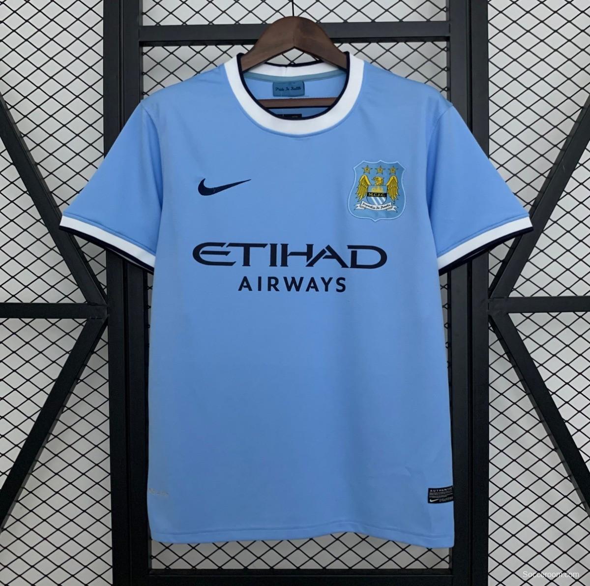 13/14 Retro Manchester City Home Jersey