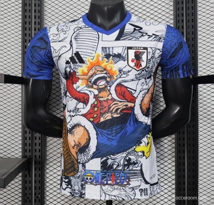 Player Version 2025 Japan Blue/White with One Piece Manga Jersey