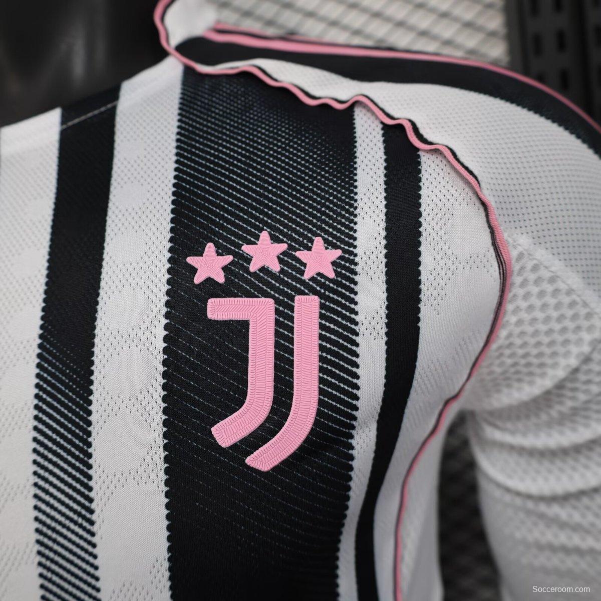 Player Version 25/26 Juventus Home Long Sleeve Jersey