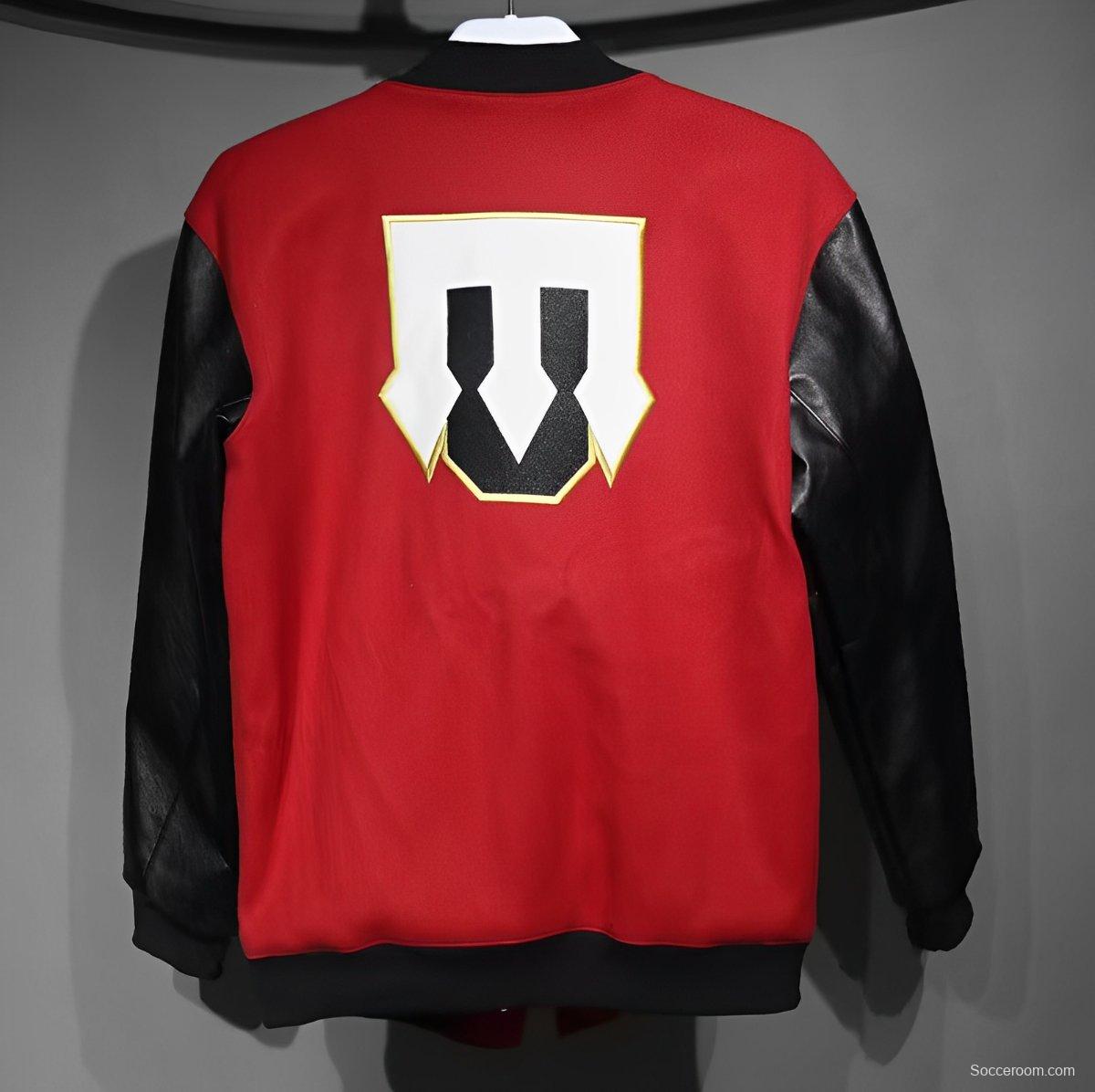 24/25 Manchester United Letterman Red/Black Jacket