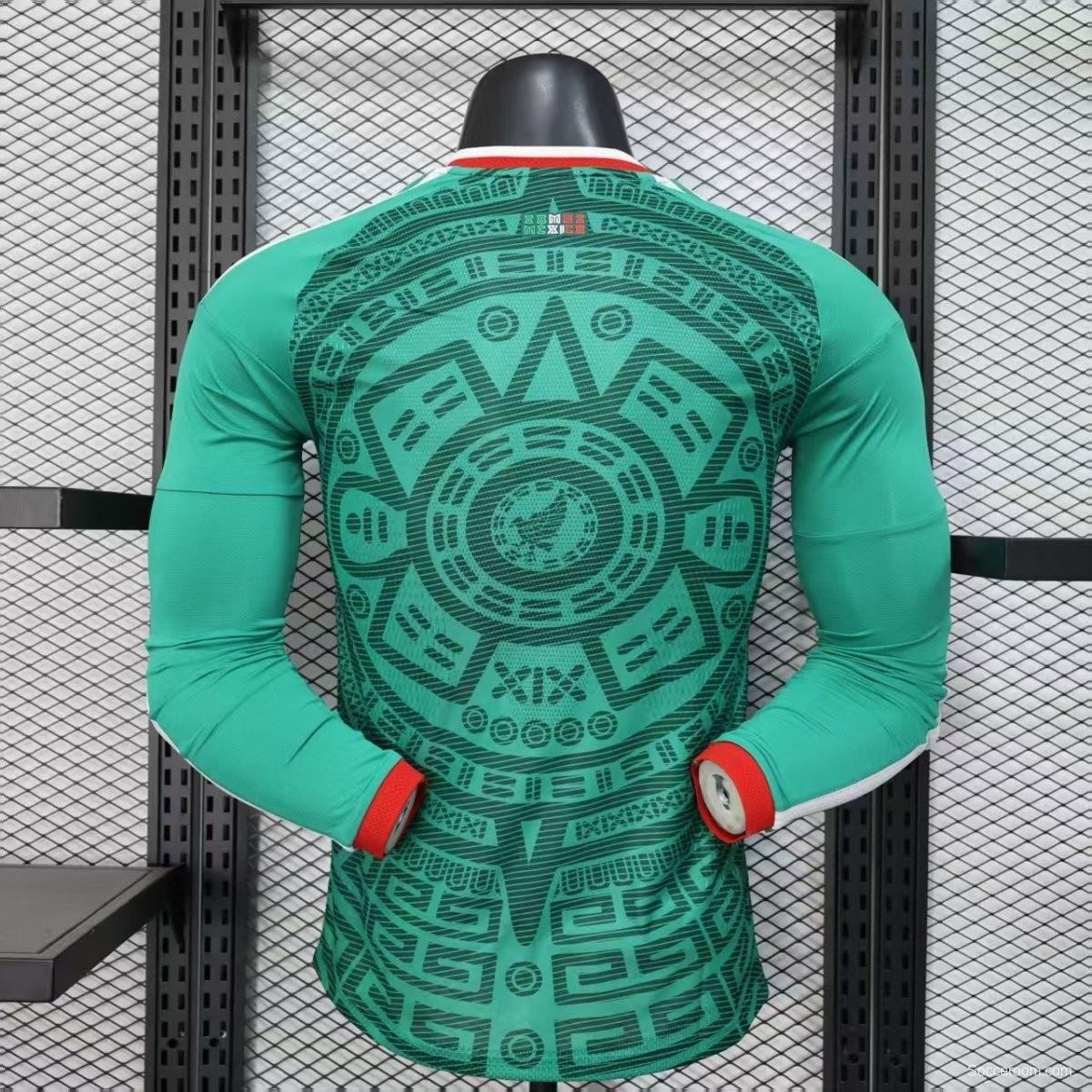 Player Version 2026 Mexico Home Long Sleeve Jersey