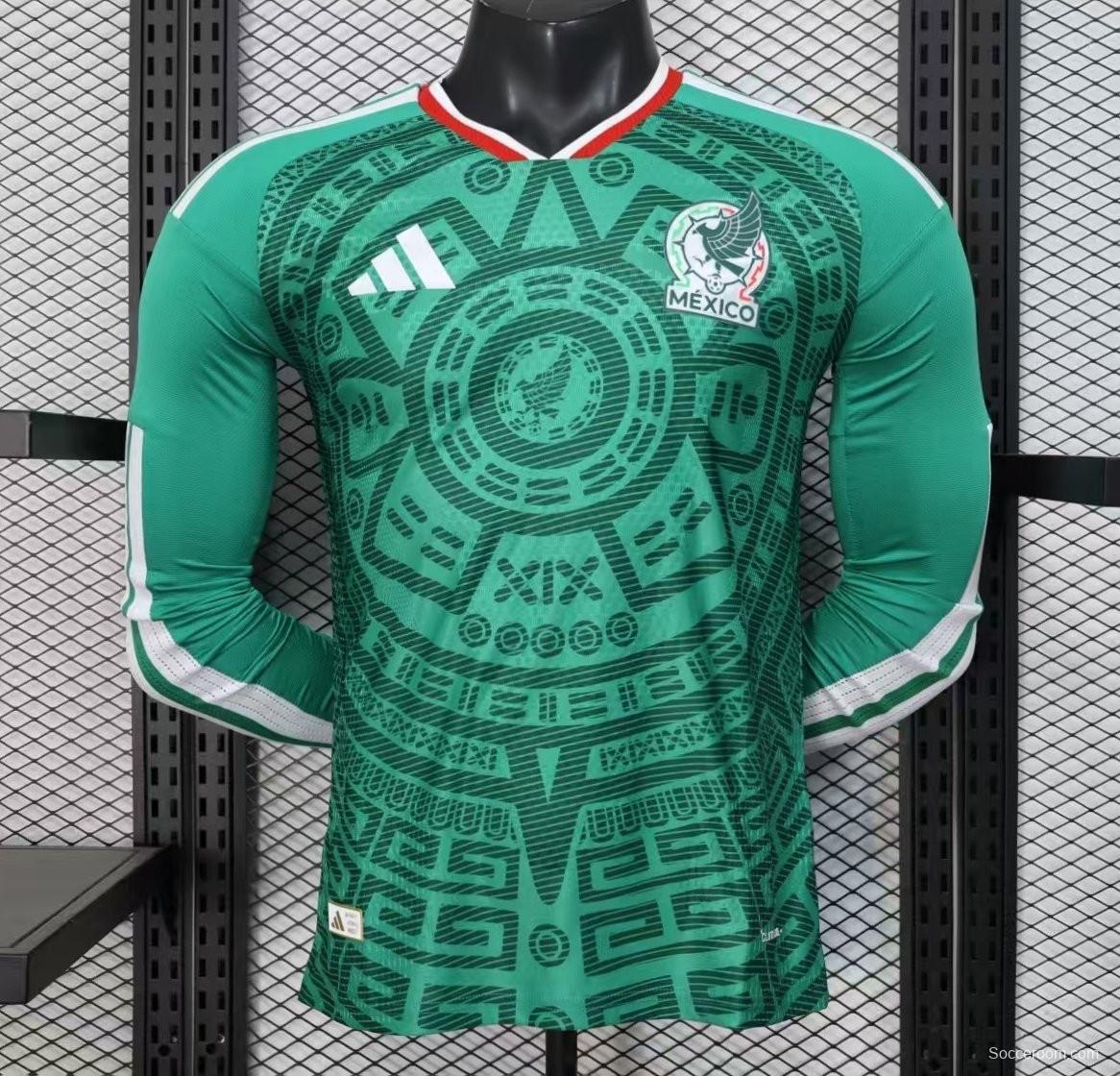 Player Version 2026 Mexico Home Long Sleeve Jersey