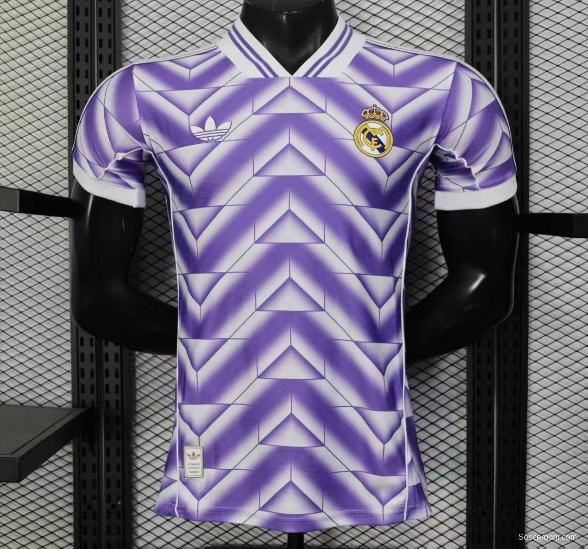 25/26 Player Version  Real Madrid Third Purple with Chevron Gradient Pattern Jersey